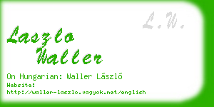 laszlo waller business card